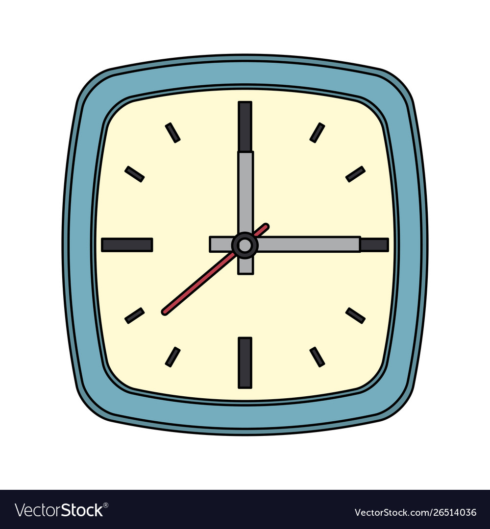 Time clock watch alarm cartoon