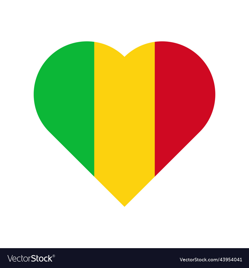 Algeria flag heart on white background Royalty Free Vector