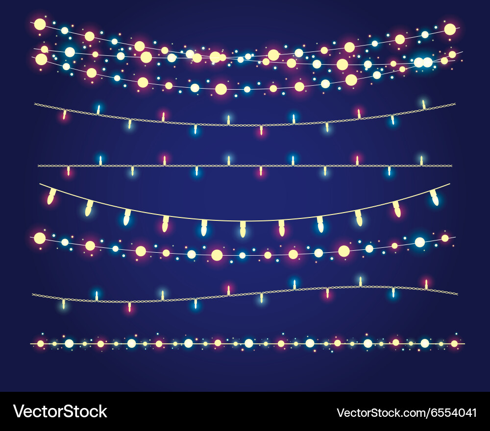 Christmas lights Royalty Free Vector Image - VectorStock