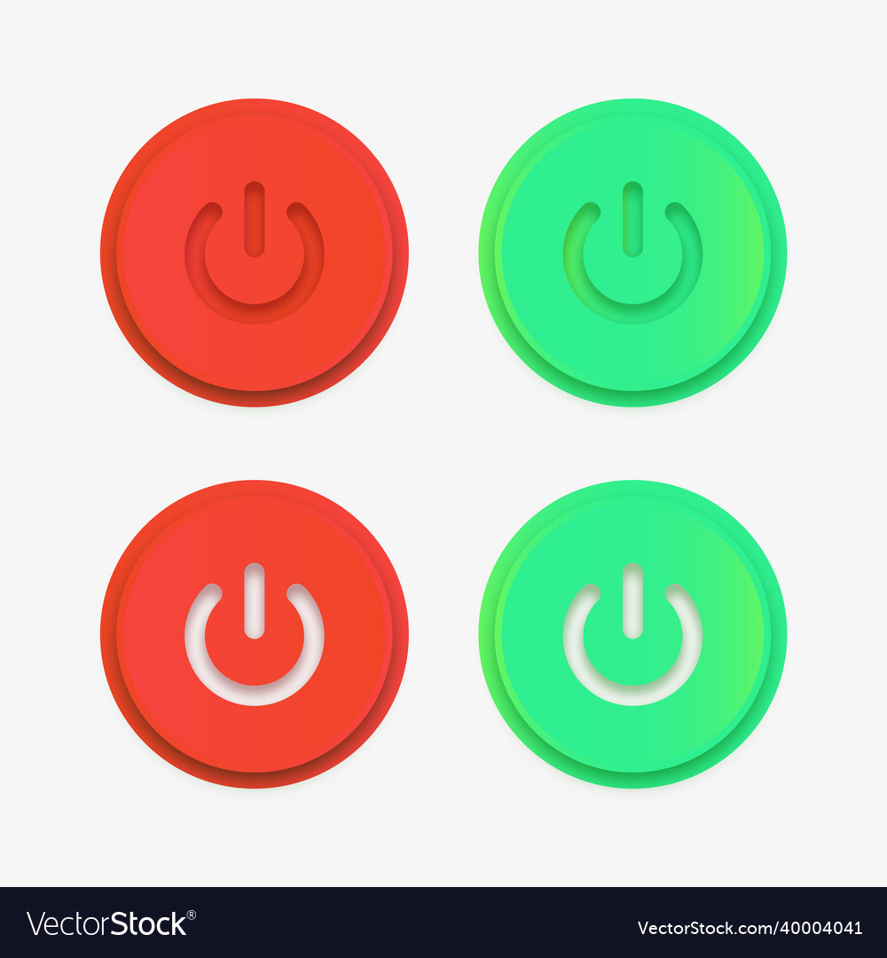 Power icon on off buttons Royalty Free Vector Image