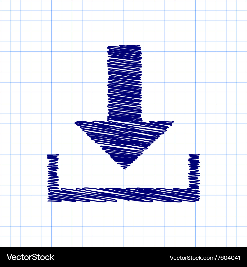 Scribble icon with pen effect Royalty Free Vector Image