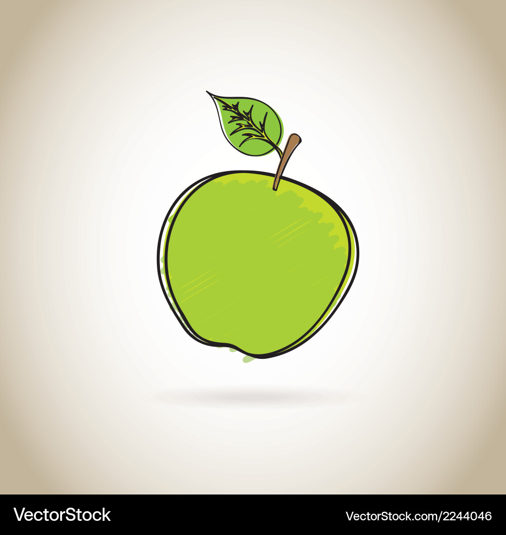 Apple design over white background Royalty Free Vector Image