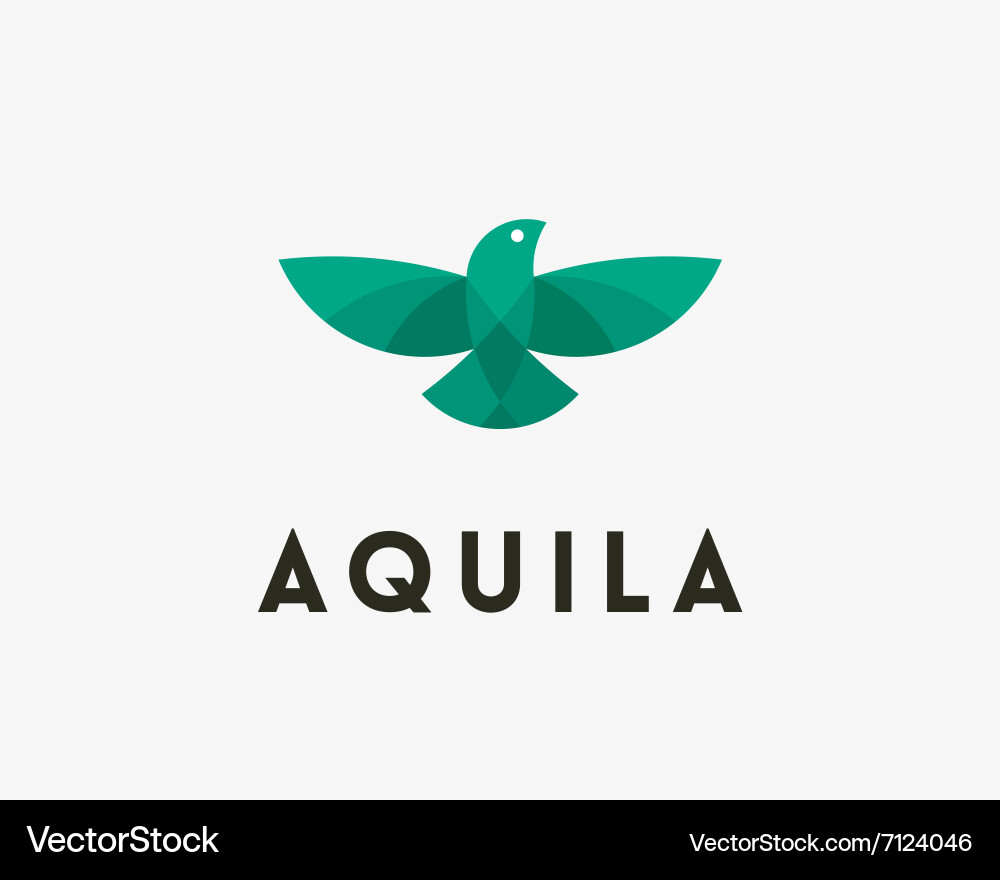 Bird eagle logo design universal modern Royalty Free Vector