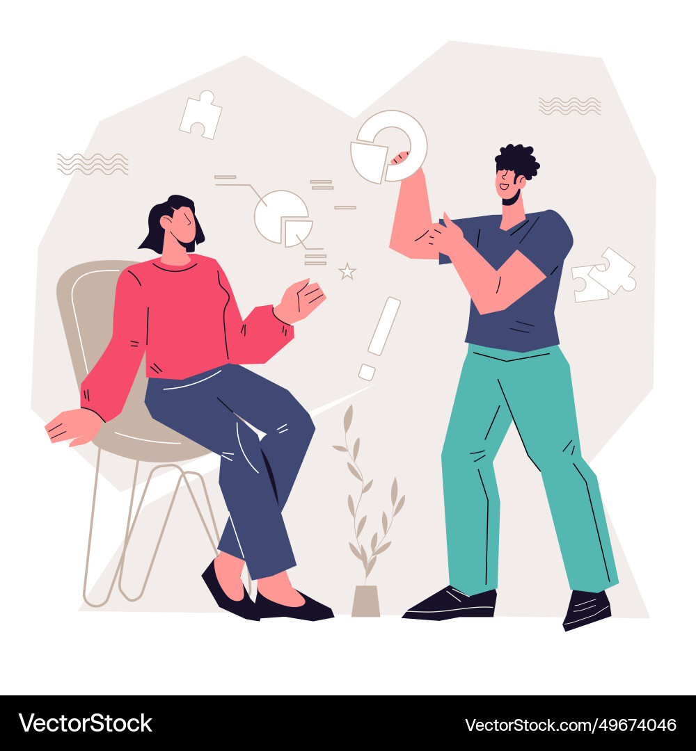 Concept of motivation and support for career Vector Image