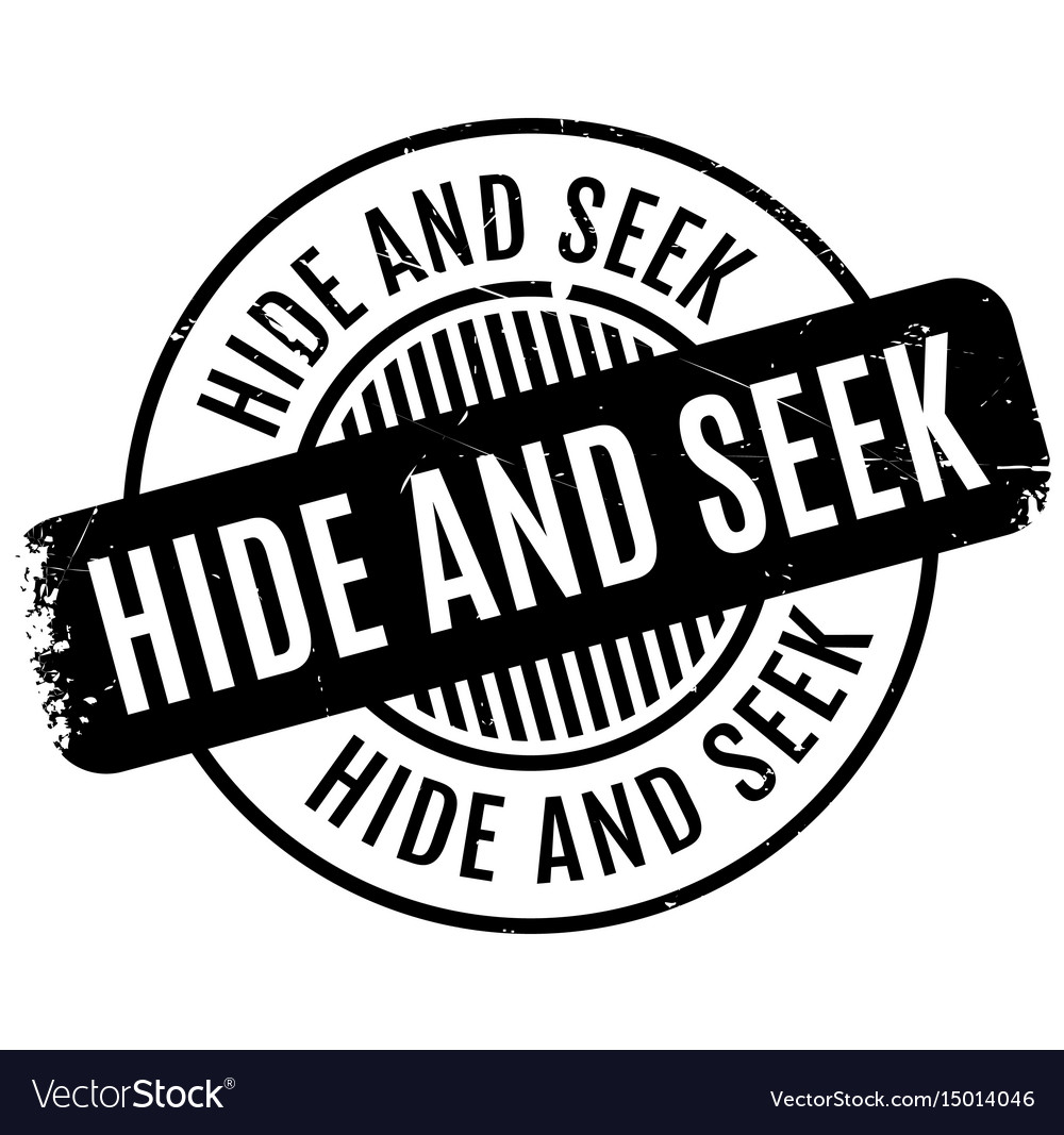 Hide and seek rubber stamp Royalty Free Vector Image