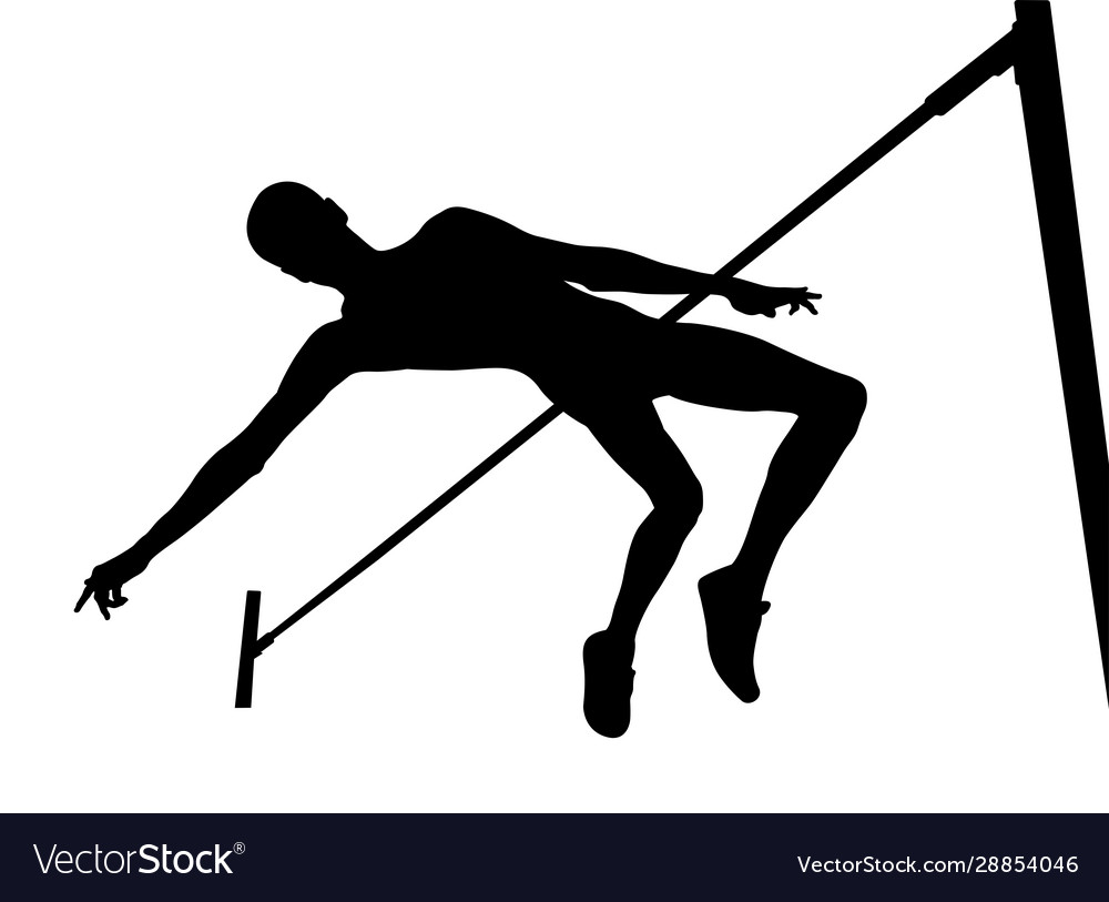 High jump athlete jumper Royalty Free Vector Image