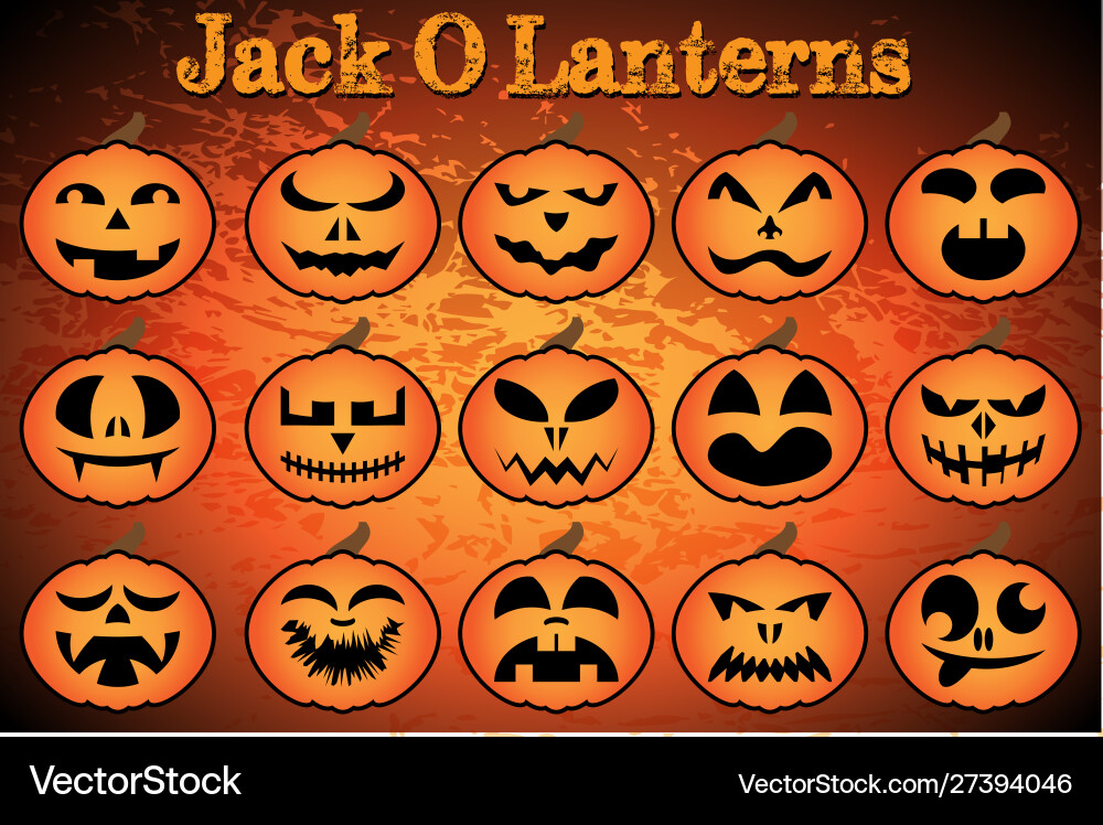 Jack-o-lanterns Royalty Free Vector Image - VectorStock