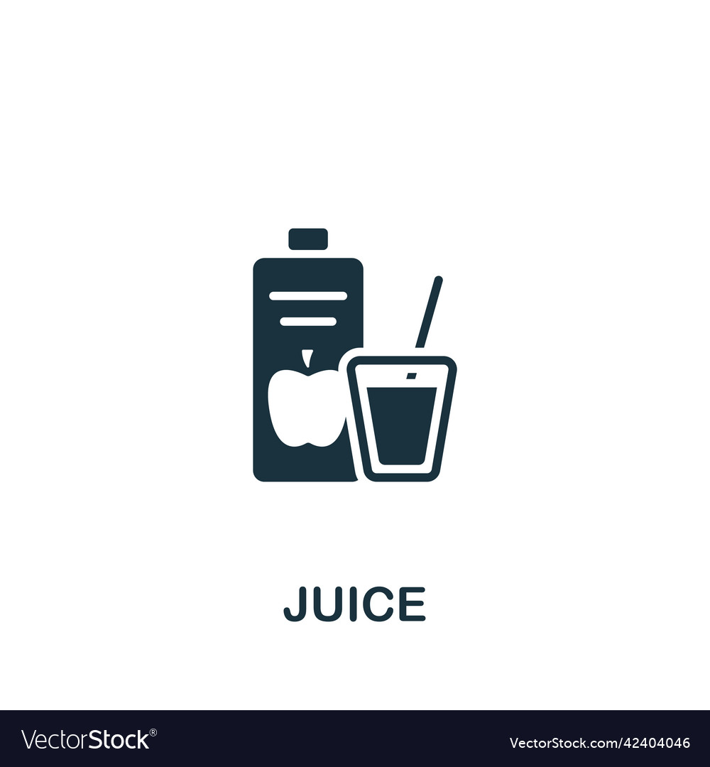 Juice icon monochrome simple drinks