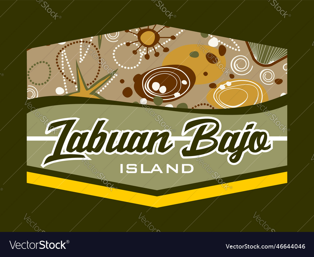 Labuan bajo island template for graphic design