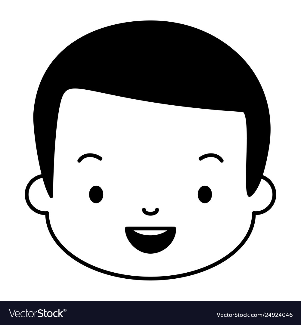 Smiling mans face Royalty Free Vector Image - VectorStock