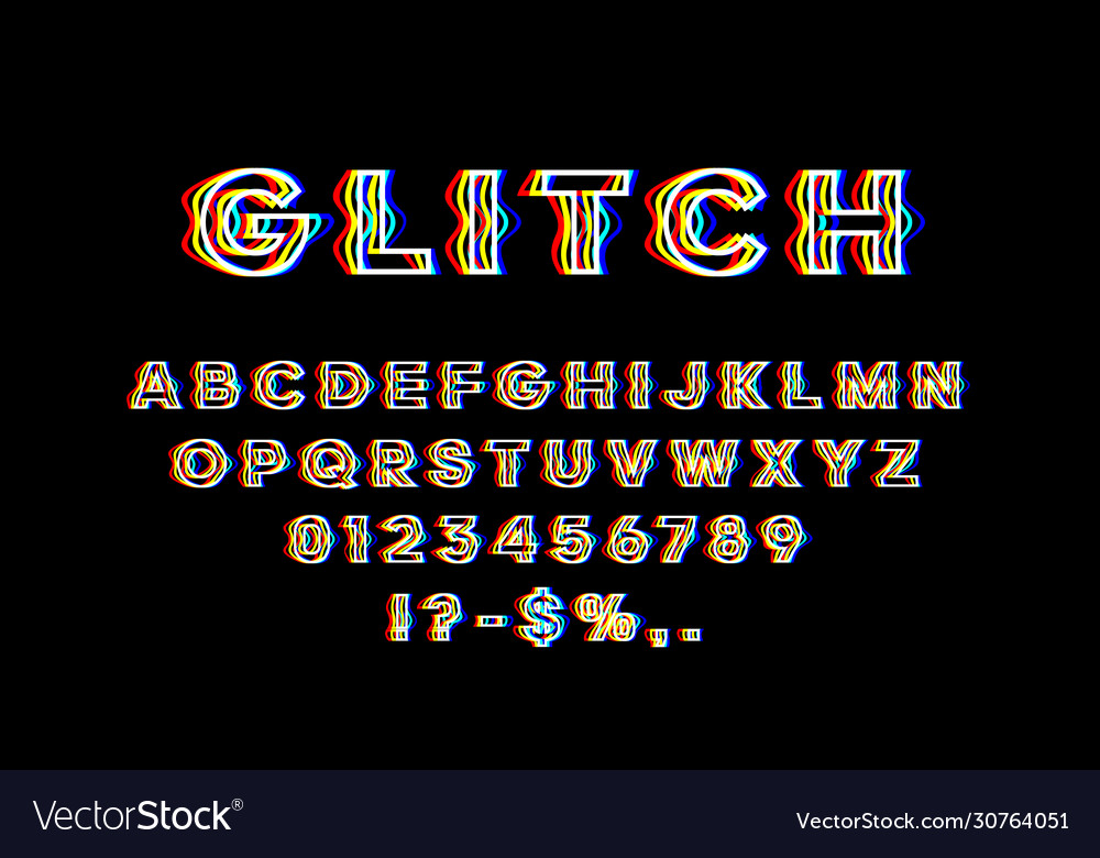 Glitch Effect 3D Text