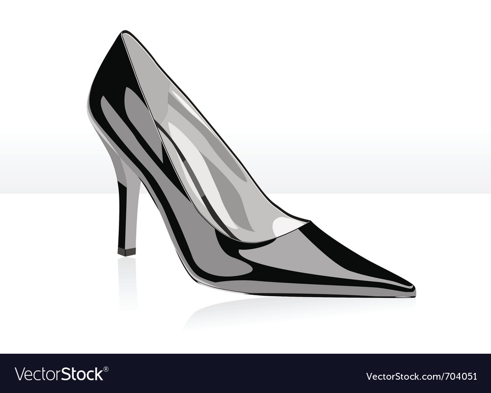 High heel black woman shoe