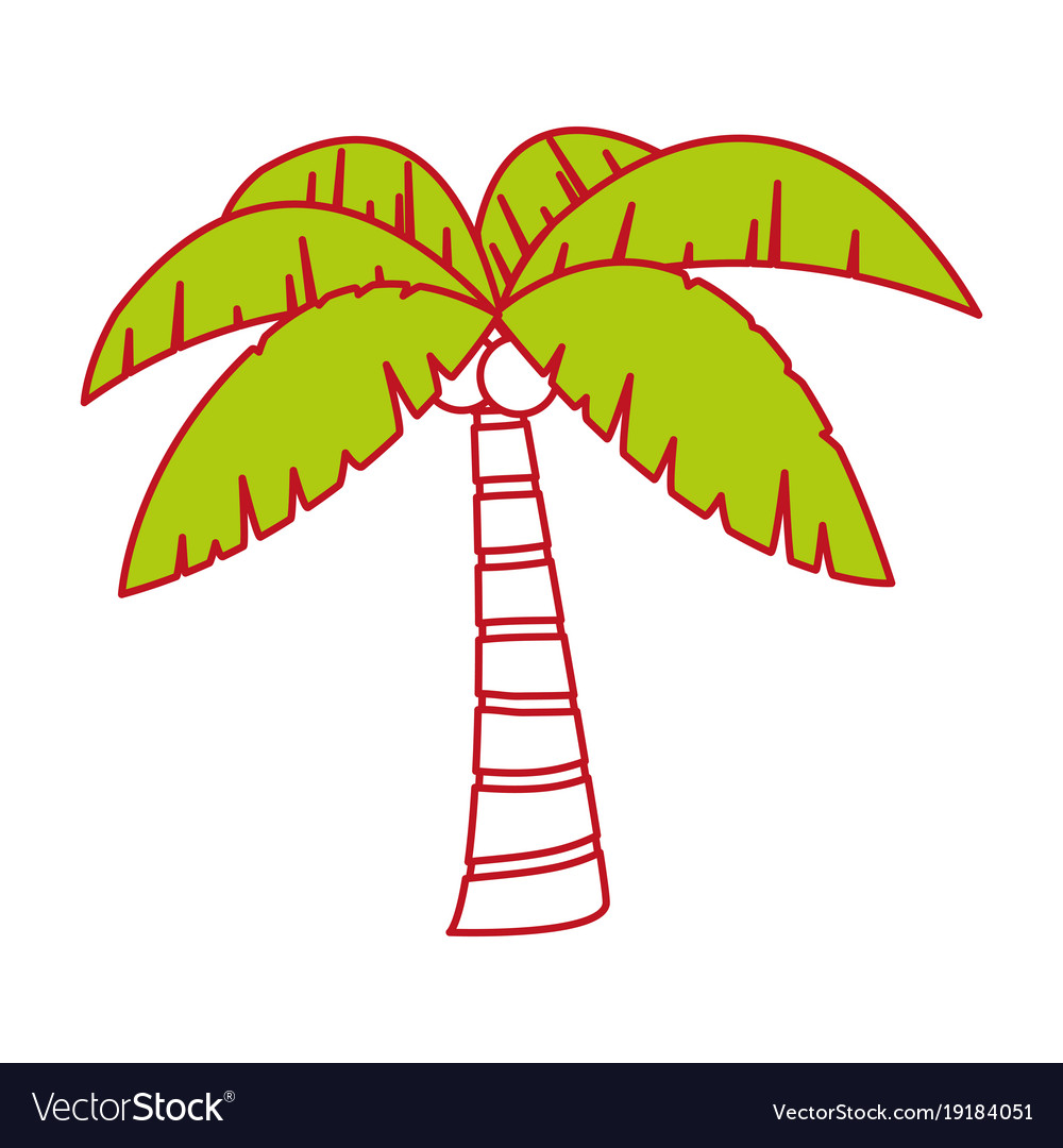 Isolated palm tree design