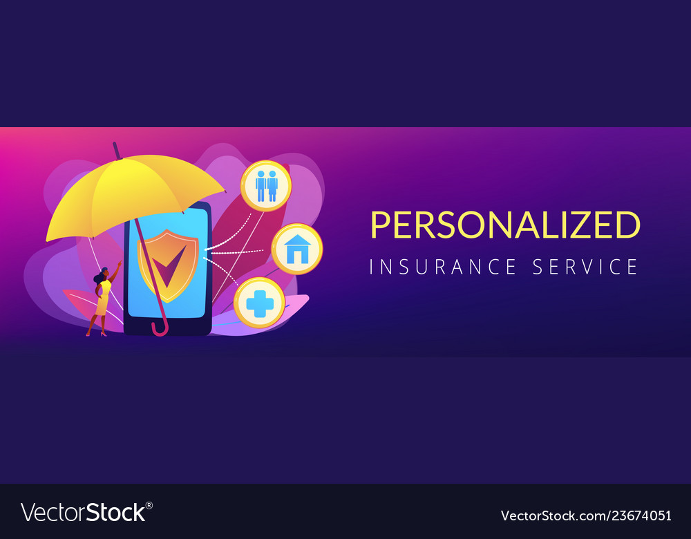 On-demand insurance concept banner header