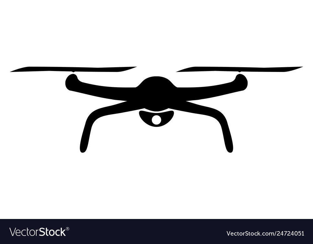 Quadcopter Flying Photo And Video Drone Icon Vector Image