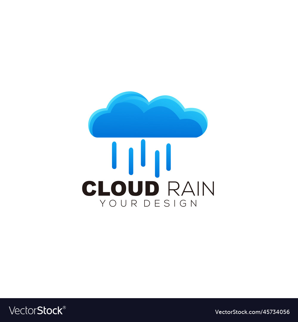 Cloud rain design template logo for business Vector Image