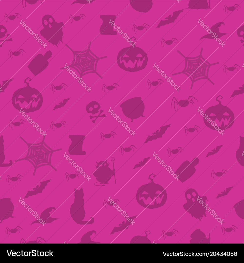Halloween seamless pattern with items Royalty Free Vector