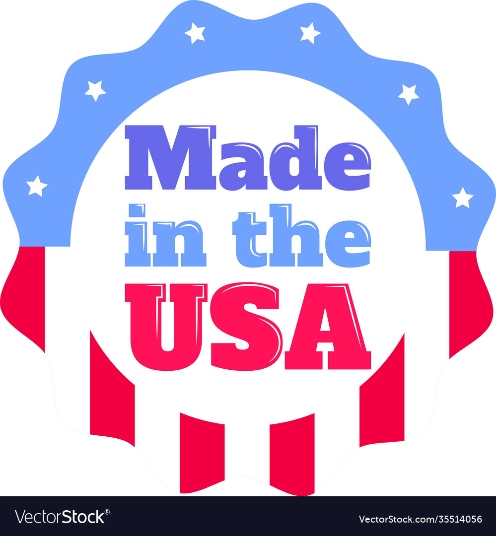 Made in usa on white background vector image Made in usa on white background