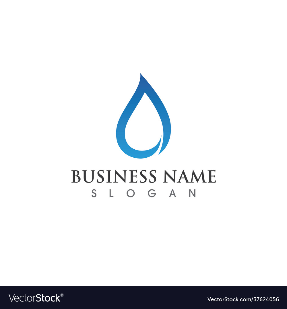 Water drop logo template Royalty Free Vector Image