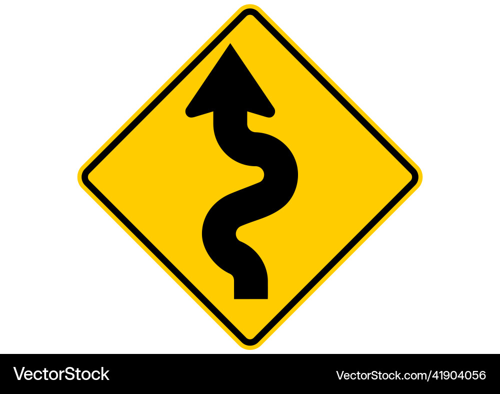Winding road Royalty Free Vector Image - VectorStock