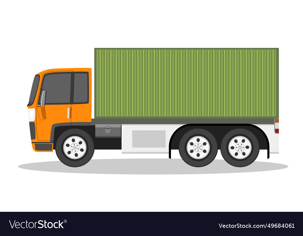 Cartoon container truck car