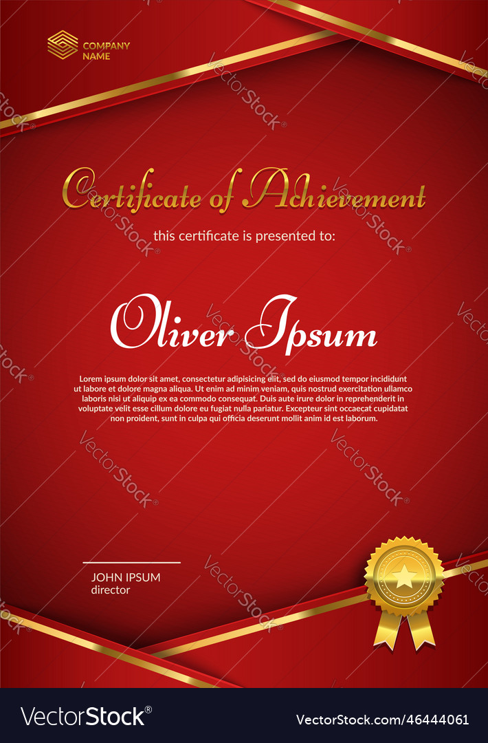 Certificate of appreciation with seal badge Vector Image