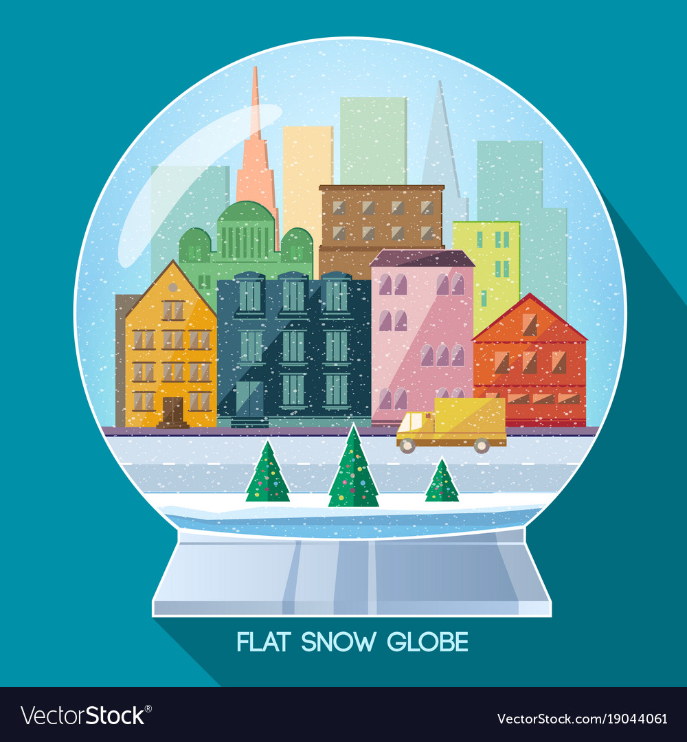 Glass christmas globe Royalty Free Vector Image