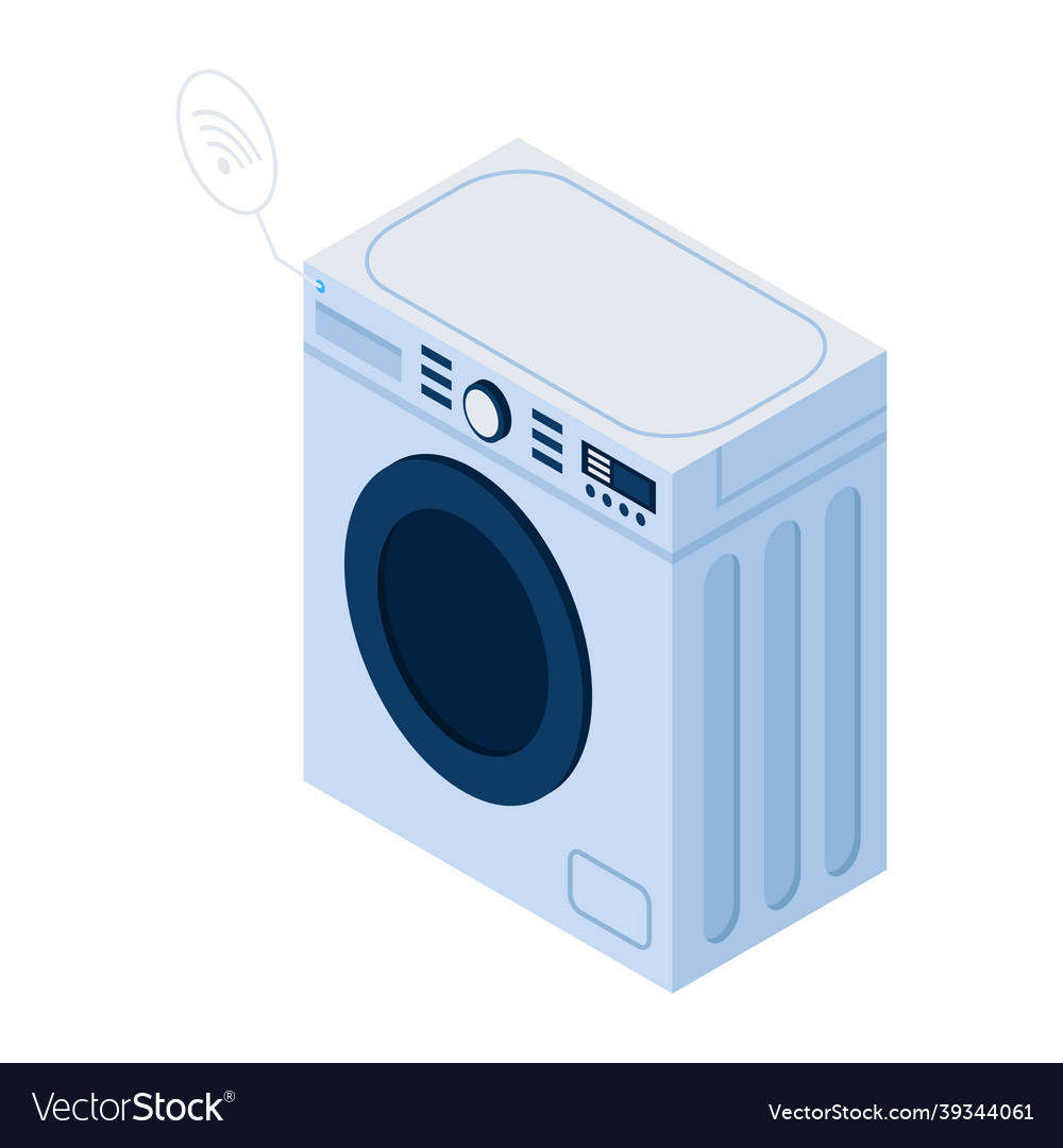 Smart Washing Machine Royalty Free Vector Image