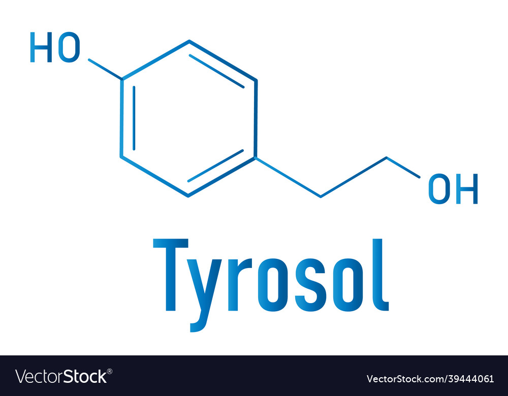 Tyrosol molecule skeletal formula