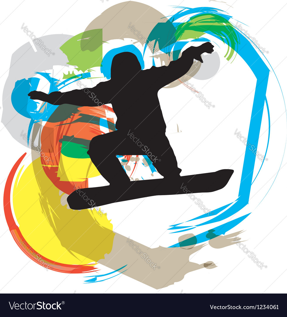 Wake boarder in action Royalty Free Vector Image