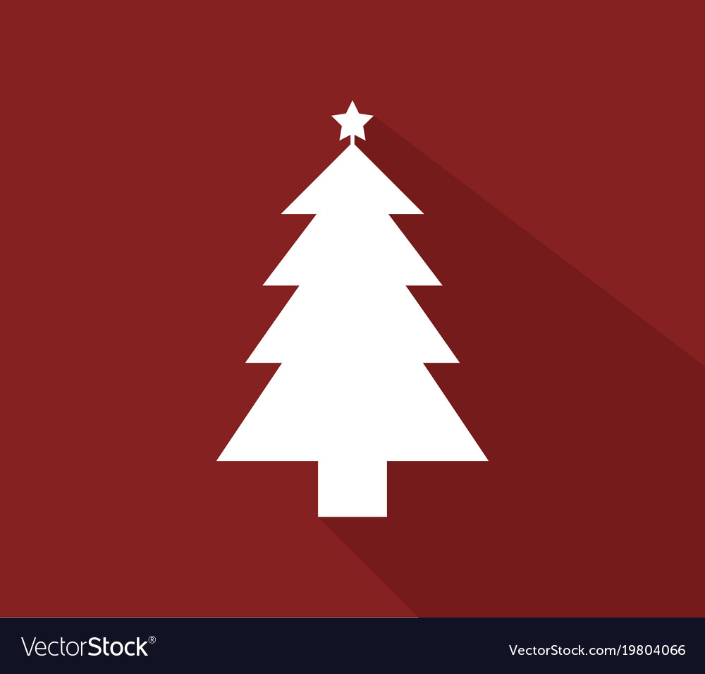 Weihnachtsbaum-Symbol auf weißem Hintergrund