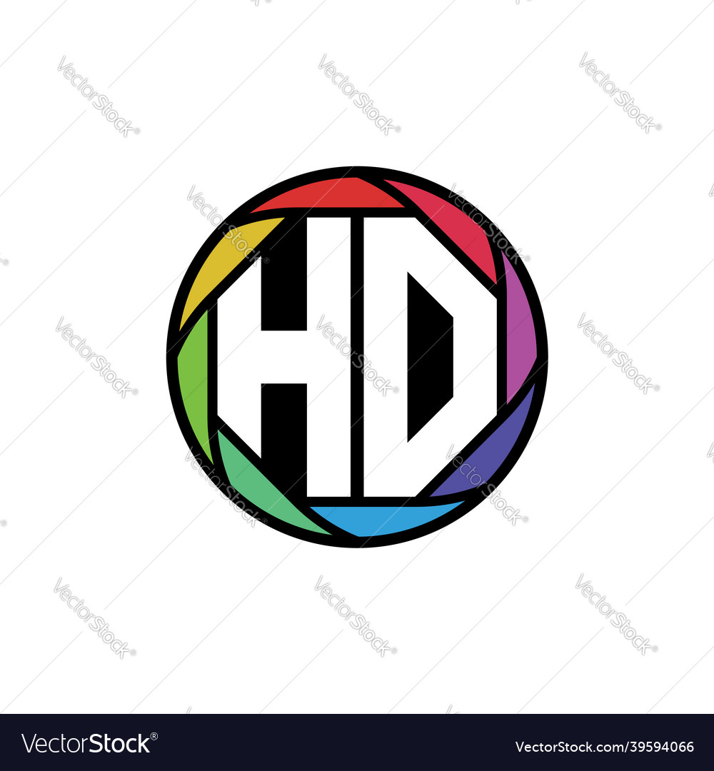 Ho monogram polygonal rainbow