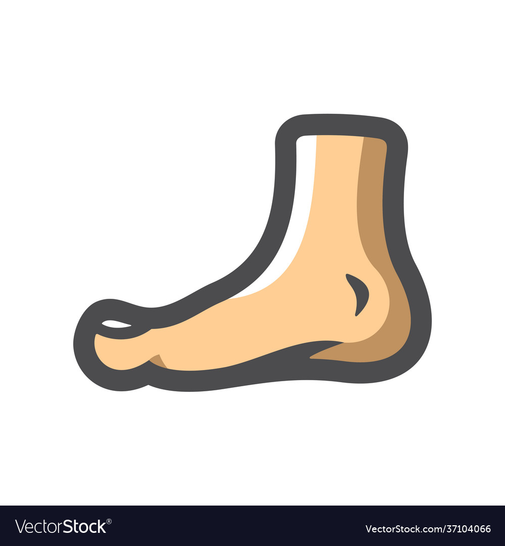 Human leg foot icon cartoon Royalty Free Vector Image