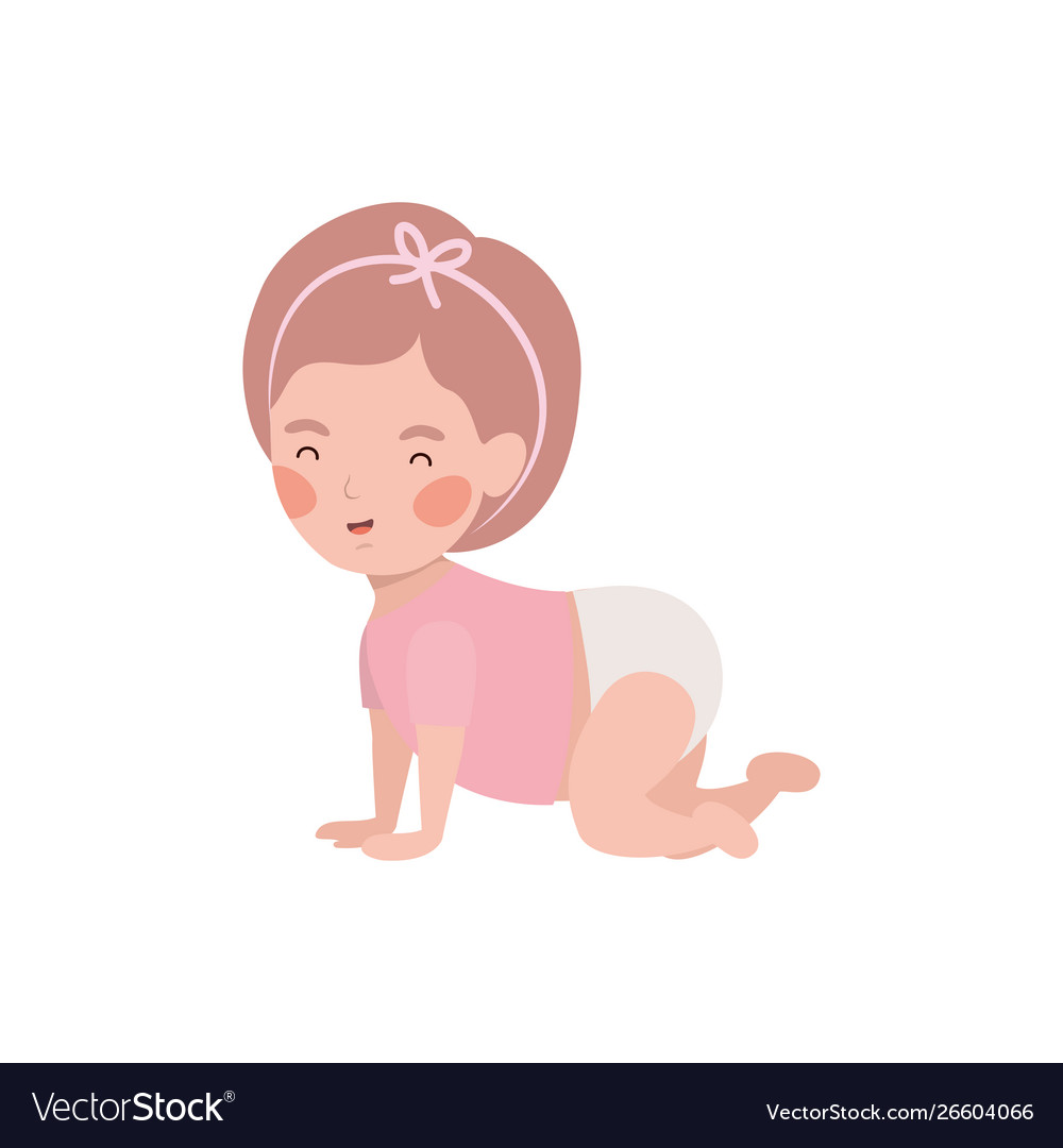 Isolated baby girl design