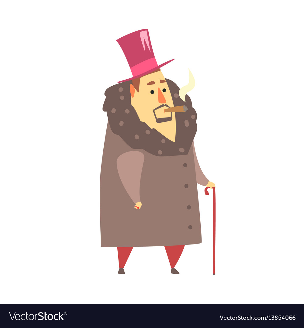 Posh Person Cartoon Clipart