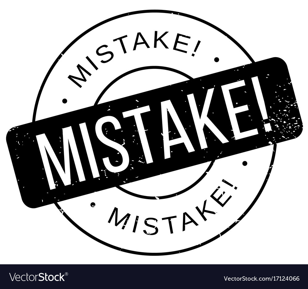 Mistake Rubber Stamp Royalty Free Vector Image