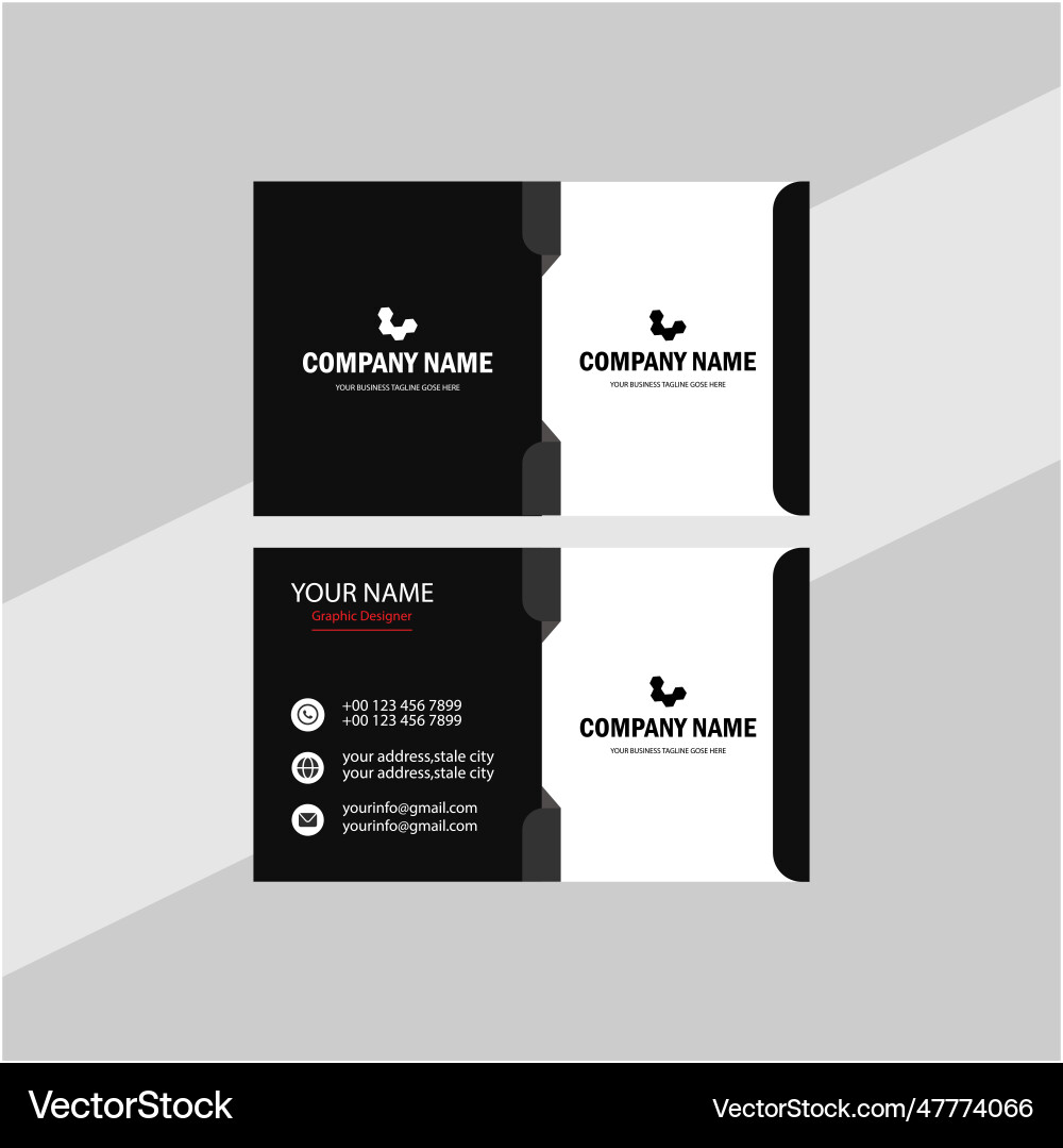 Modern creative and clean business card tem Vector Image