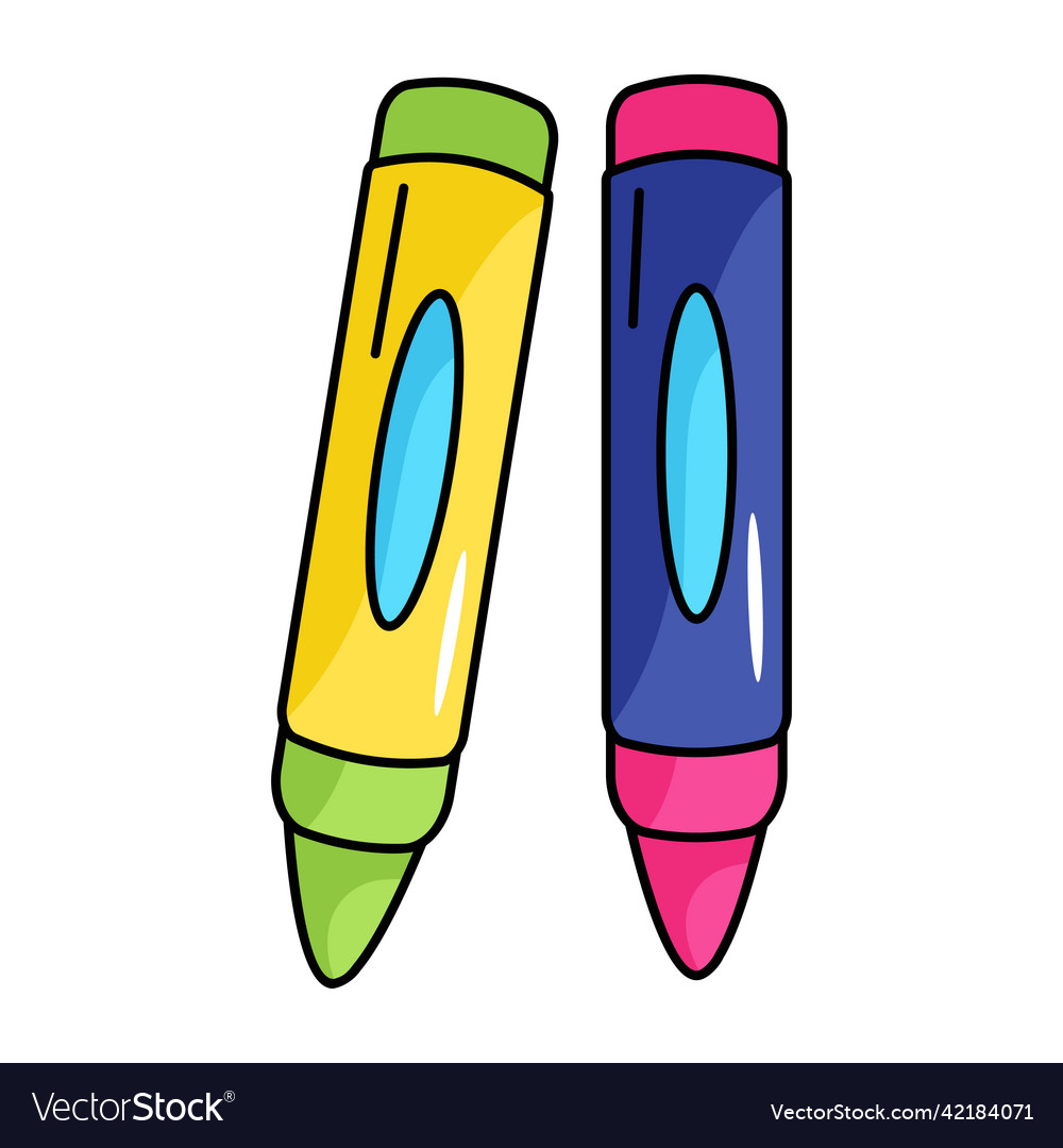 Crayons Royalty Free Vector Image - VectorStock