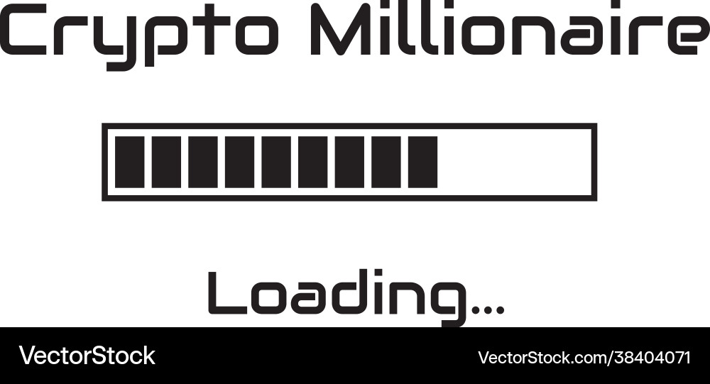 Loading Coin Crypto loading concept Royalty Free Vector Image