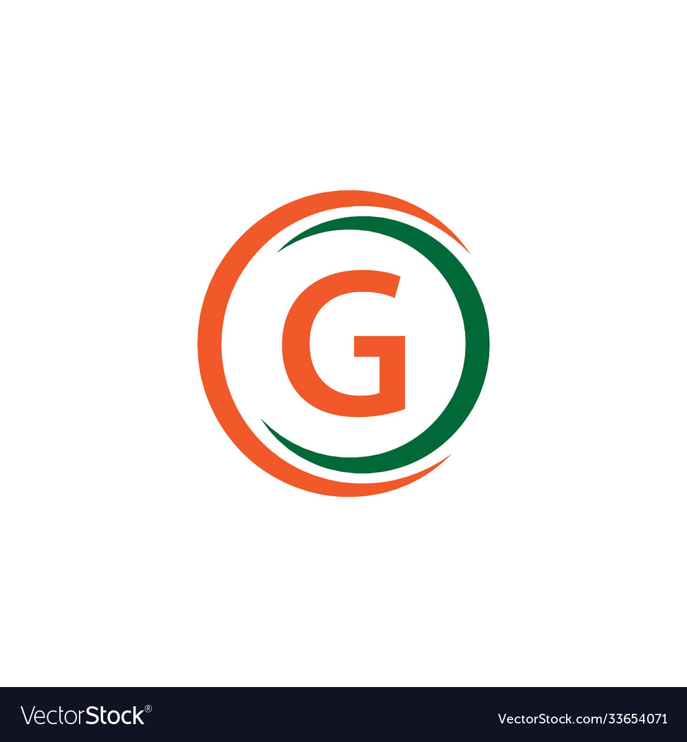 G company logo template design Royalty Free Vector Image