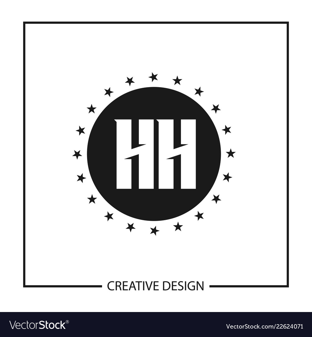 Initial letter hh logo template design