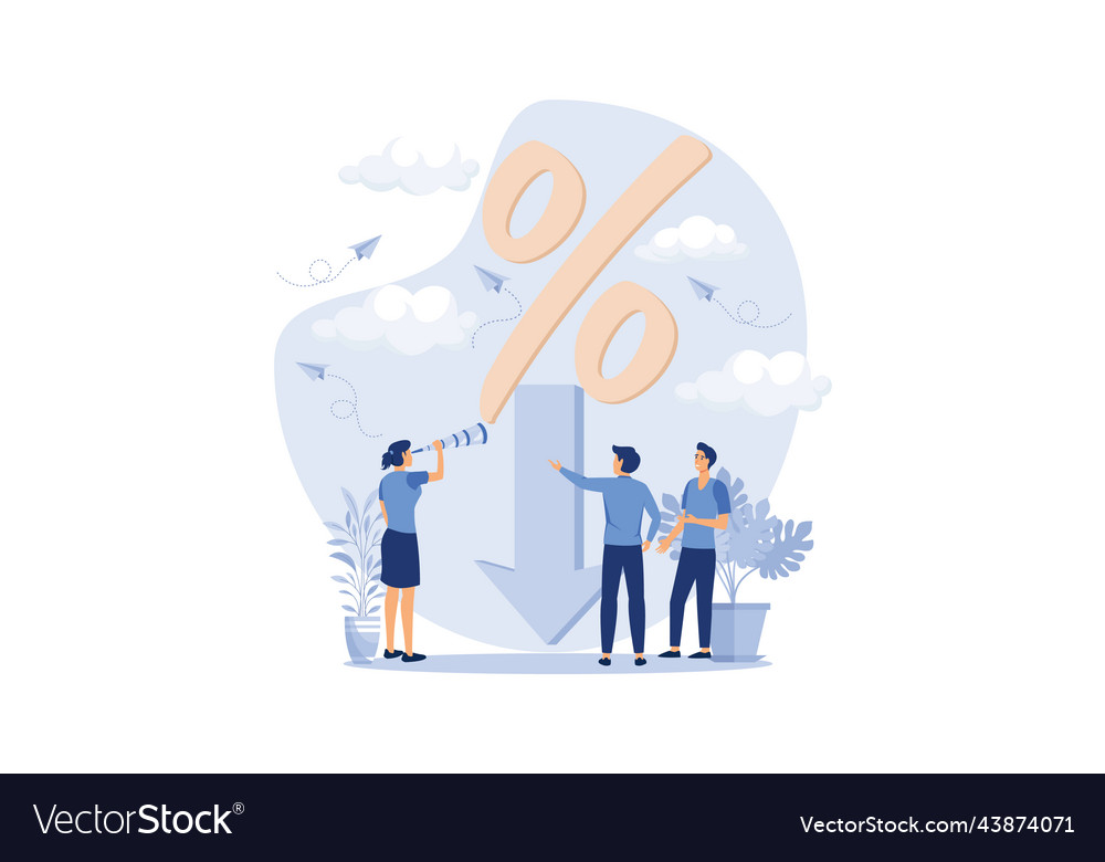 Percent presses down arrow drop flat