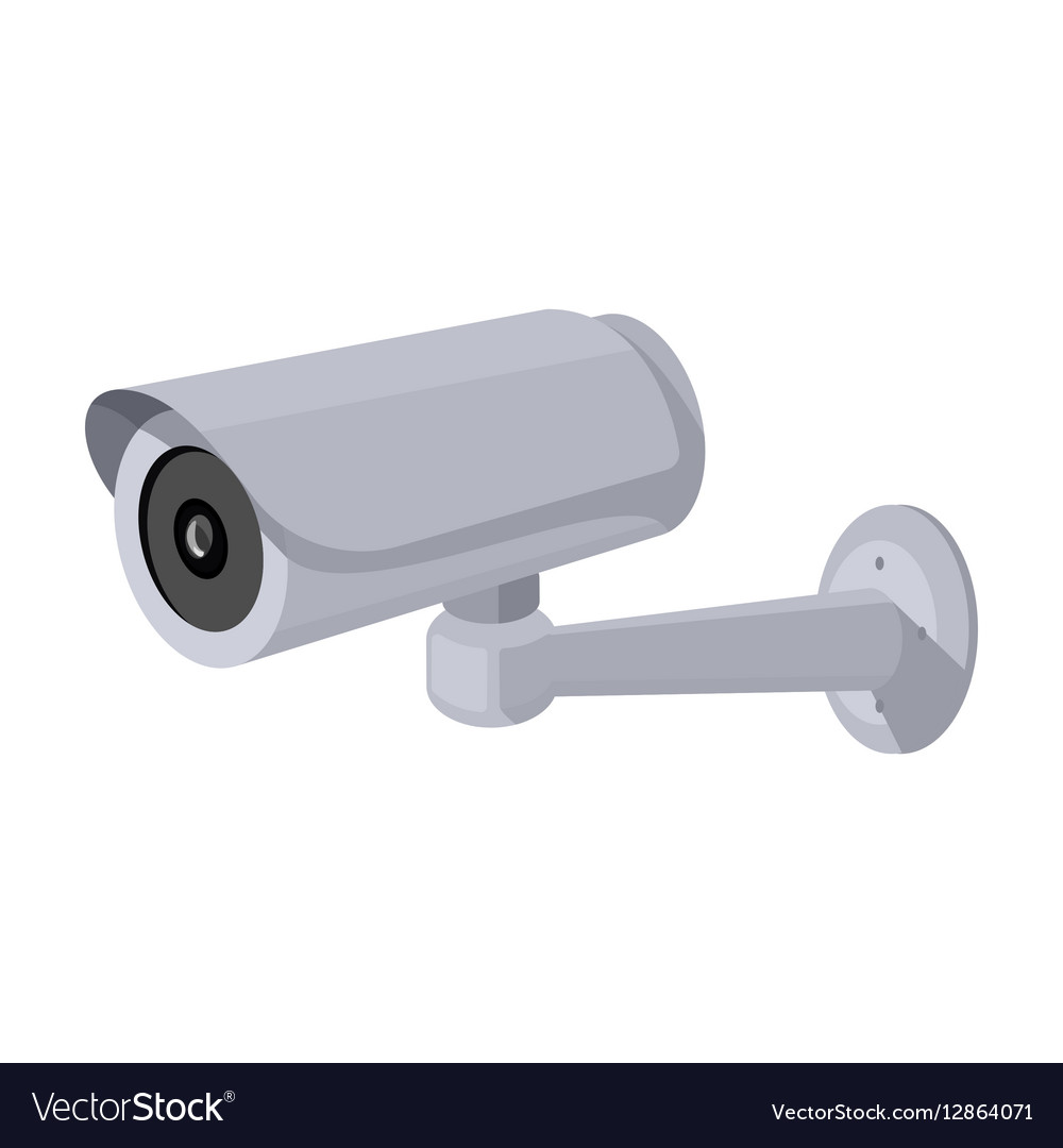 Security camera icon in cartoon style isolated on Vector Image