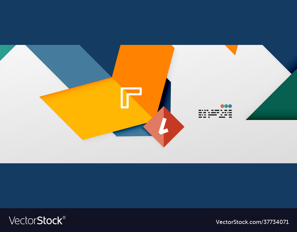 Shiny color triangles and geometric shapes Vector Image