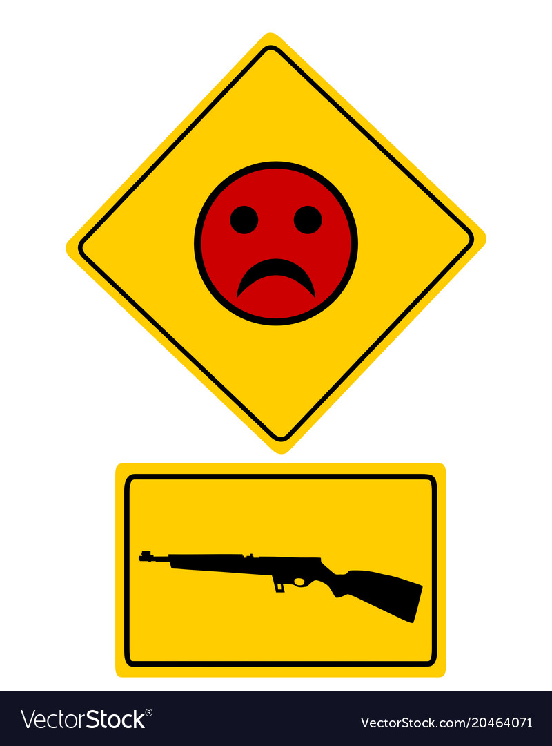 Verkehrszeichen schlechtes Lächeln für Schießen