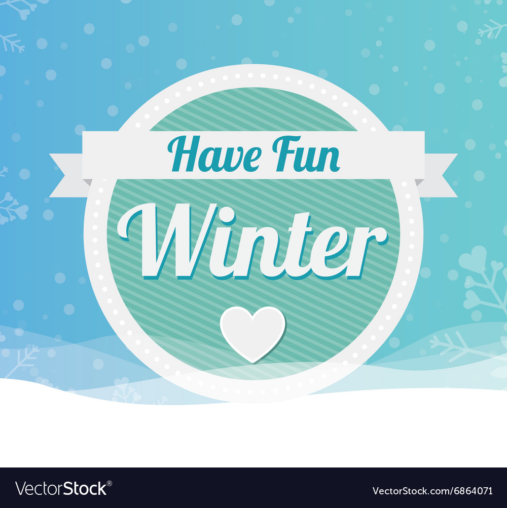 Welcome winter design Royalty Free Vector Image