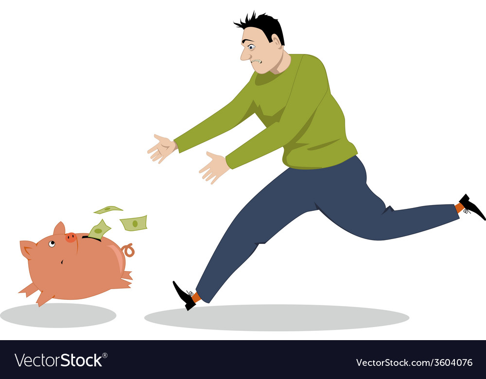 Chasing money Royalty Free Vector Image - VectorStock