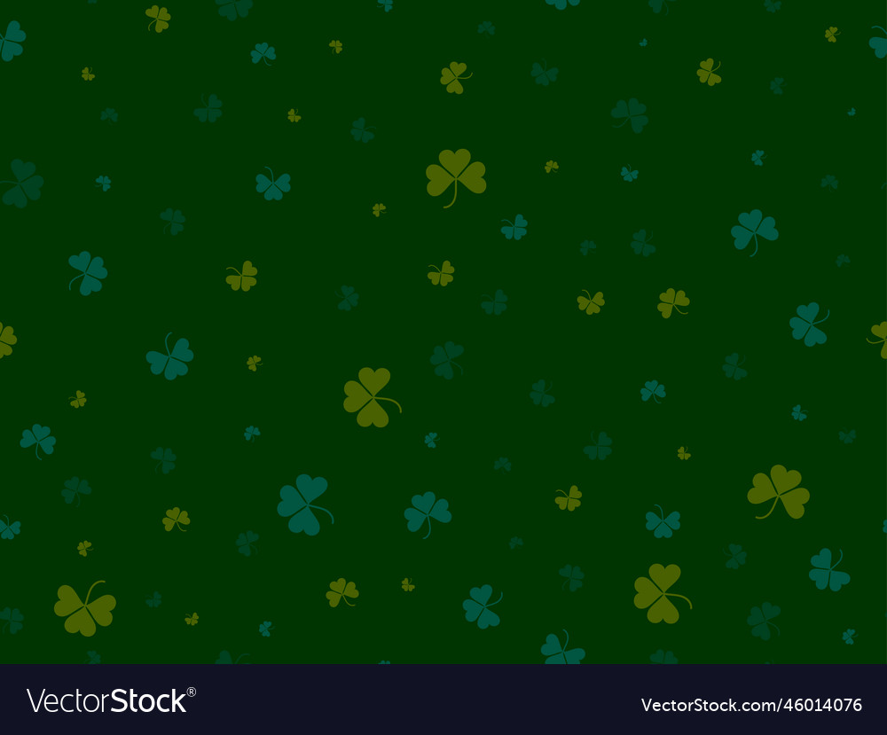 Clover Leaves Seamless Pattern Festive Background Vector Image 6031