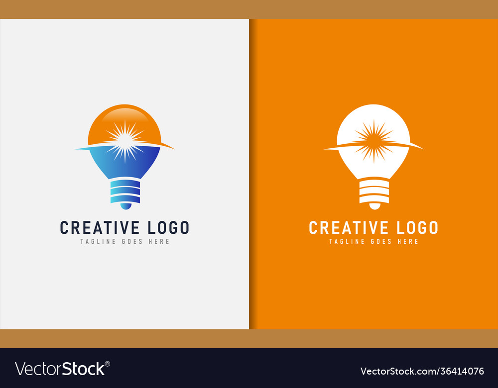 Kreative Idee Logo Design abstrakte Lampe Symbol