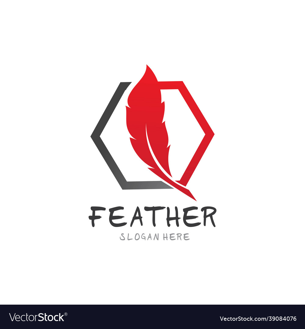 Feather pen logo and symbol image